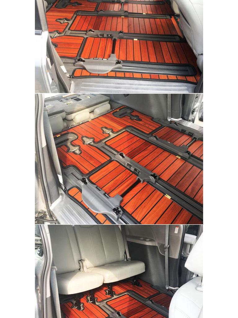 Custom Solid Wood Floor Mats for 2023 Toyota Sienna Hybrid Grandia