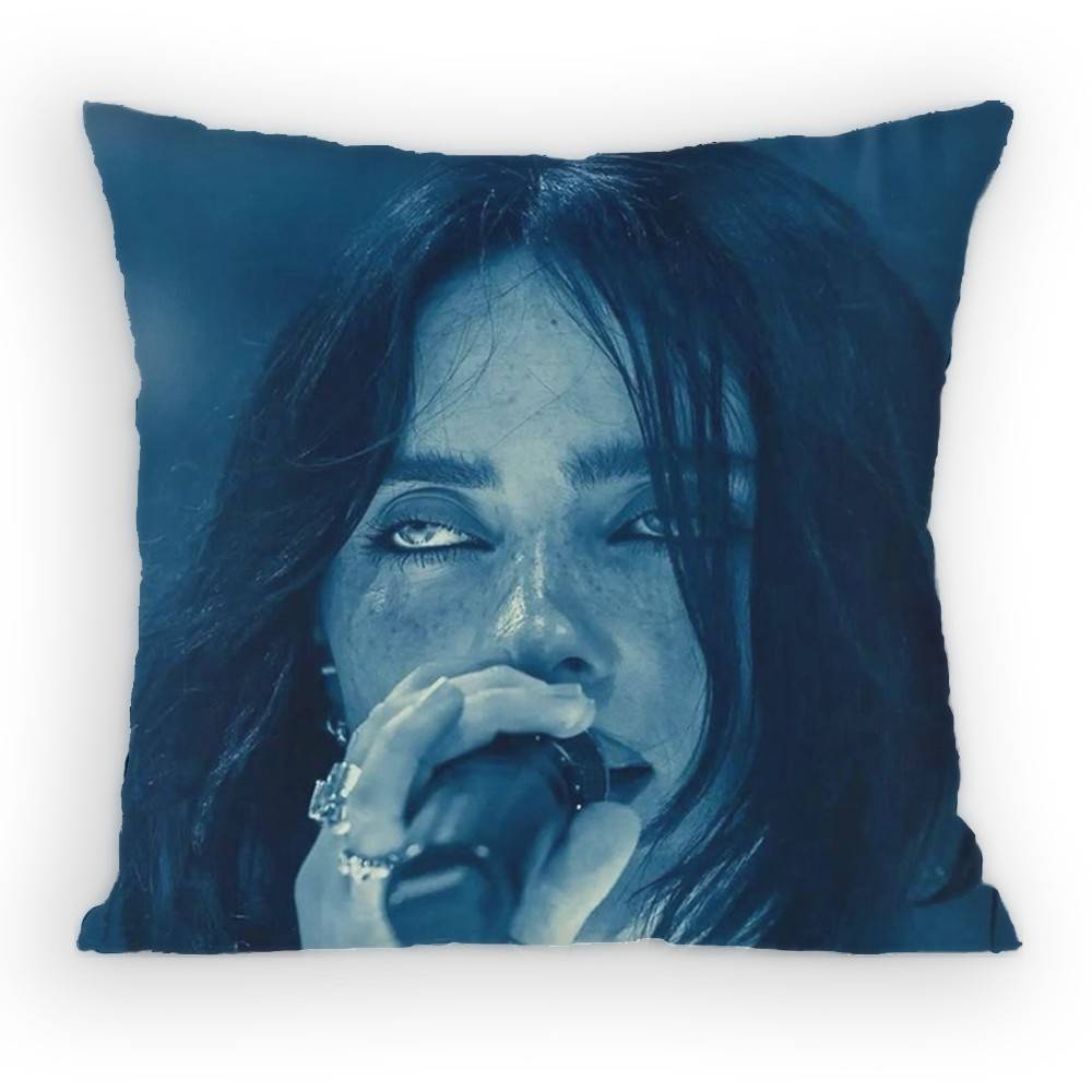

Наволочка Billie Eilish Синяя Диван Гостиная Спальня Изголовье Спинка Подушка Квадратная Подушка Время Сна 30x30 cm