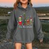 Children's Fashionable Casual Long-sleeved Loose Christmas Print Pullover Hooded Sweatshirt