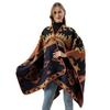 Boho Knit Shawl Women Men Lightweight Warm Wrap Scarf Fall Winter Ethnic Patterned Cape