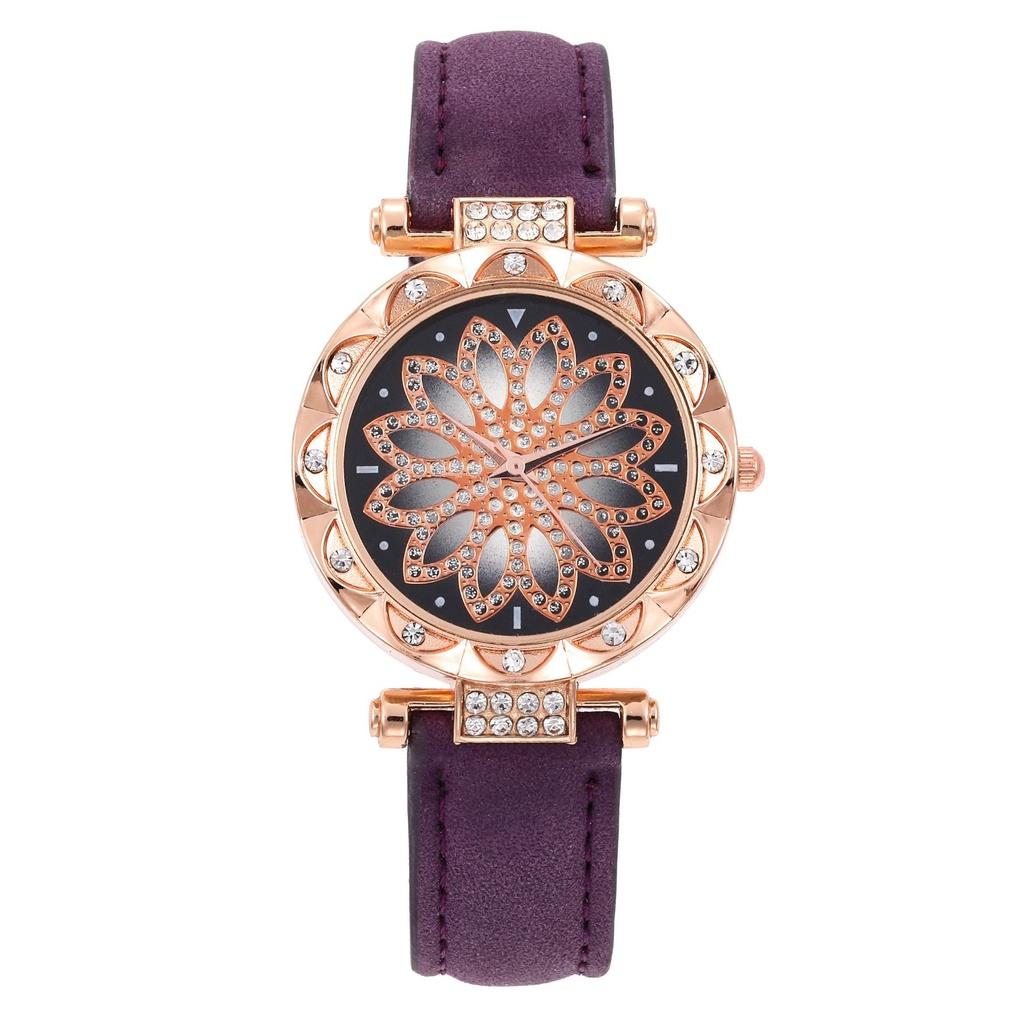 Women Leather Quartz Watch Classic Fashionable Wristwatch Accessory Gifts Girls