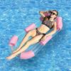 Glitter Stripe Inflatable Pool Float - Single Person with Thickened PVC & Transparent Mesh