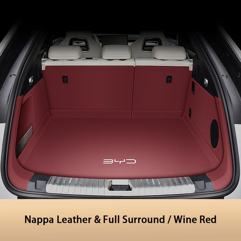 Car Boot Mat Rear Trunk Liner For BYD Sealion 7 Sea Lion 07 2024 2025 Nappa Leather Floor Carpet Tray Protector Accessories Mats