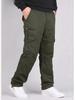 Men's Multi-pocket Cotton Cargo Pants: Spring/Autumn Loose Fit