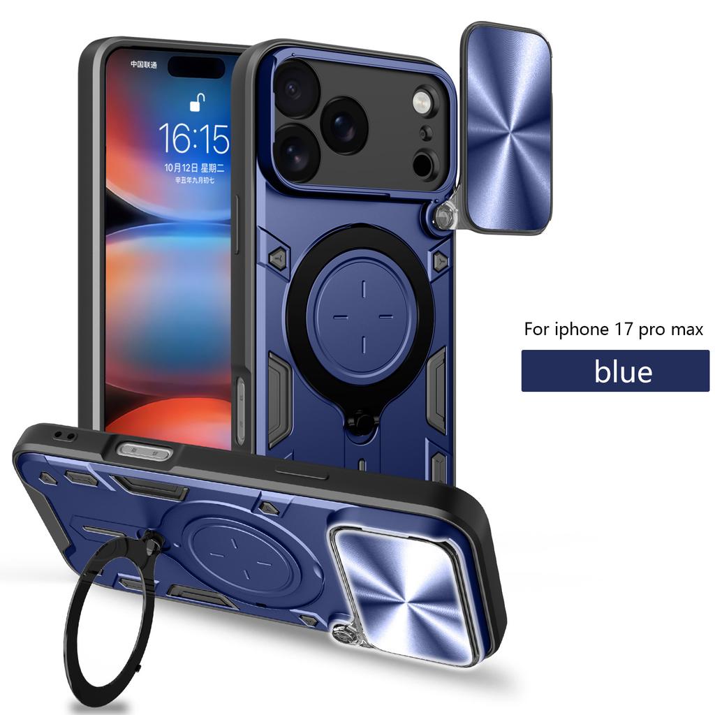 Applicable To iPhone17ProMax Home Magnetic Mobile Phone Case Apple 16Pro Bracket 15 Anti-drop 14 Protective Case