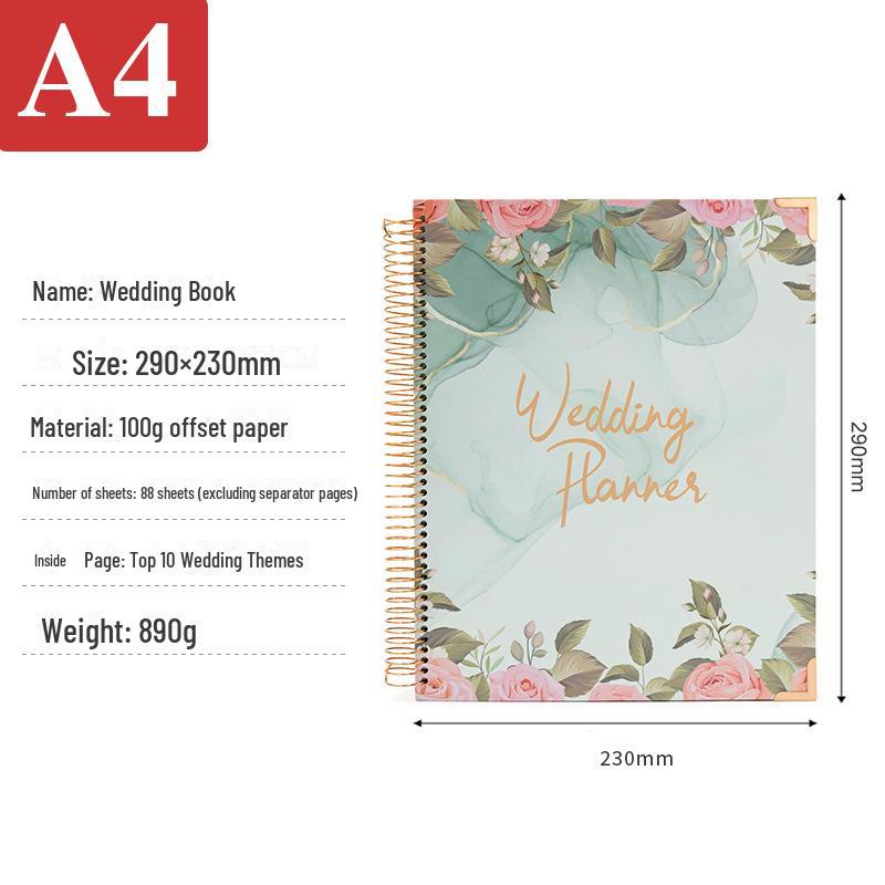 Cross-Border Wedding Planner: High-Value Coil Notebook for Planning