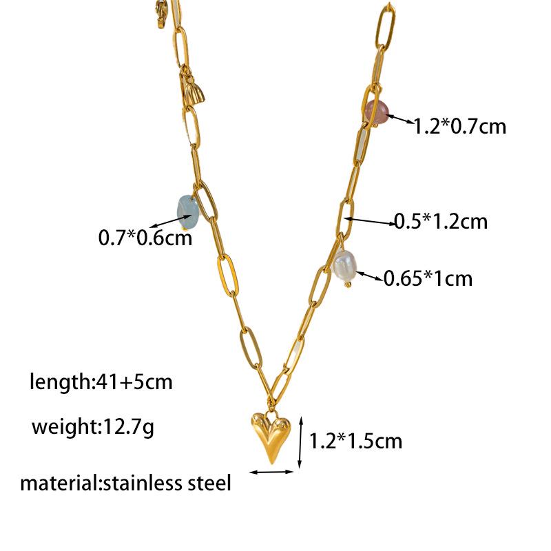 Elegant Personalized Double Heart Pendant Titanium Steel Necklace for Women