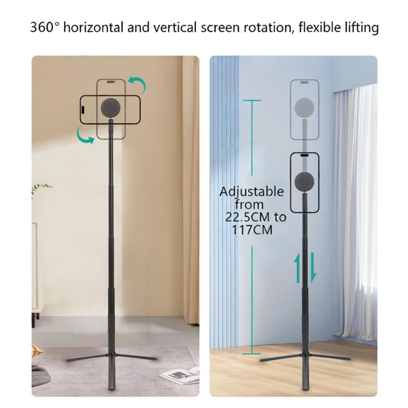 Aluminum Magnetic Phone Holder Head for Car Indoor Use Adjustable Angle Easy Setups Head Versatile Application