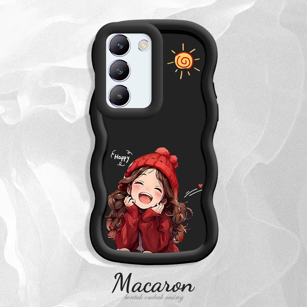 

Окрашенный узор Big Wave Edge Мягкий силиконовый материал Macaron чехол для телефона противоударный защитный резиновый чехол для OnePlus Vivo Motorola Moto Vivo V30 5G