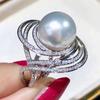 Anello Principessa Perla Imitazione Stile Xiaoxiang per Donna, Anello a Spirale con Senso di Design, Gioielli, Senso di Lucentezza, Popolare su Douyin