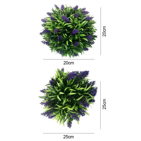 20/25cm Artificial Plastic Lavender Flower Ball Garden Wedding Ceremony Decor