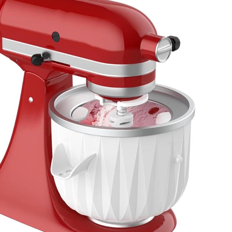 Ice Cream Maker Attachments Ice Cream Mixing Stand Plastic Texture Mixing Holder Suitable for 4.5QT 5QT 6QT Models