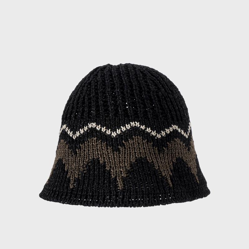 Женская летняя панама-ведро Color Block, дышащая, складная, для защиты от солнца чёрный