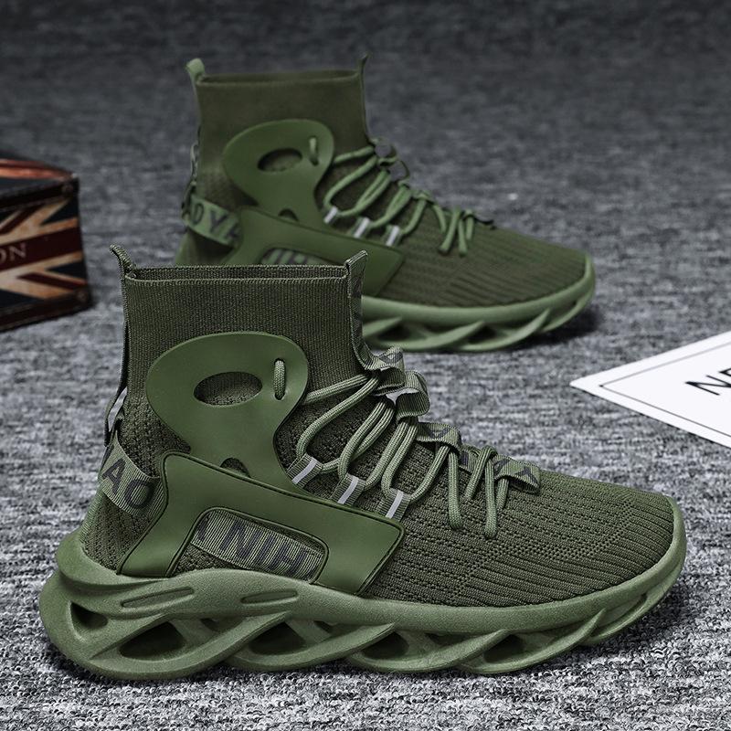 Shoes Men's Autumn New Men's Shoes Youth Trend High Top Shoes Blade Sneakers Versatile Running Trend Shoes