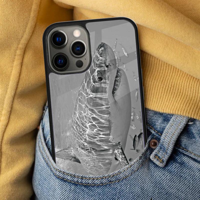 Shark Ocean Fish Soft Phone Case for iPhone 17 Air 16e Pro Max 15 Pro 13 14 Plus 11 12 MagSafe Magnetic Coque