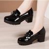 Spring Autumn New 33-43 Women's High Heels Fashion Tassel Slope Heels Casual Women Single Shoes Round Toe Slip-on Ladies Pumps