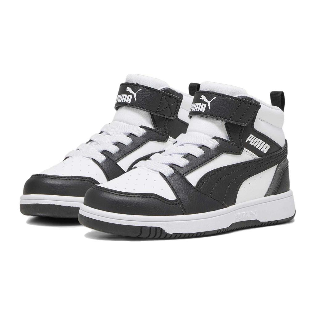 Puma Rebound Mid Kids Sneakers Kids Sneakers Black White 393832-01