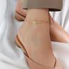 Retro Chinese-Style 18K Gold Chain Anklet – Trendy, Simple, and Elegant Titanium Steel Accessory