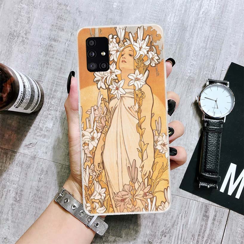 

Alfons Mucha Primavera Phone Case For Samsung Galaxy A14 A15 A13 A12 A54 A55 A53 A52 A04S A24 A25 A23 A22 A34 A35 A33 A32 A03S A Samsung A55