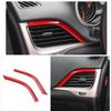 Console Side Outlet Vent Frame Strip 2PCS For Jeep Cherokee 2014-2018 Bright Red