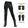 New Double Zipper Metal Style Motocross Moto Trousers Men For Woman Outdoor Riding Jeans With Protective Gear Motorcycle Pants