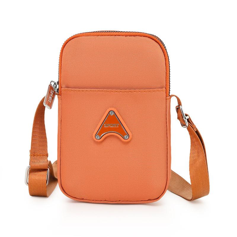 

Stylish Nylon Small Square Crossbody Bag For Women With Vintage Flair And Multiple Layers For Phones In Bright Colors оранжевый