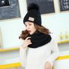 Haji Scarf and Fur Hat Set (Black)/Women's Winter Hat