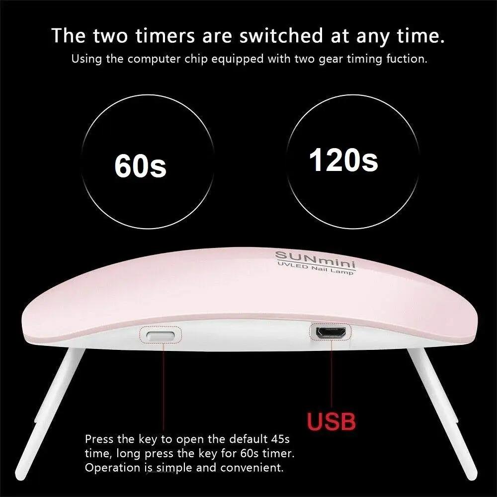 Mini Mouse Gel Nails Polish Drying Lamp USB Nail Phototherapy Machine Professional Manicure Tool Salon Equipment  Polish Varnish Machine