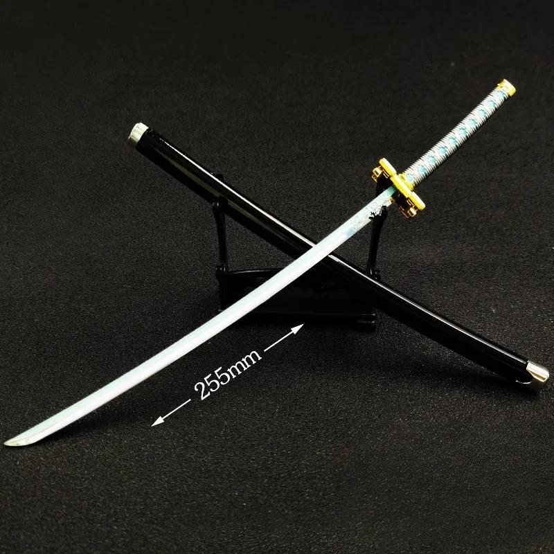 25cm Demon Slayer Katana Swords Kimetsu No Yaiba Samurai Sword Real Size Japanese Katana Anime Cosplay Prop Home Decoration