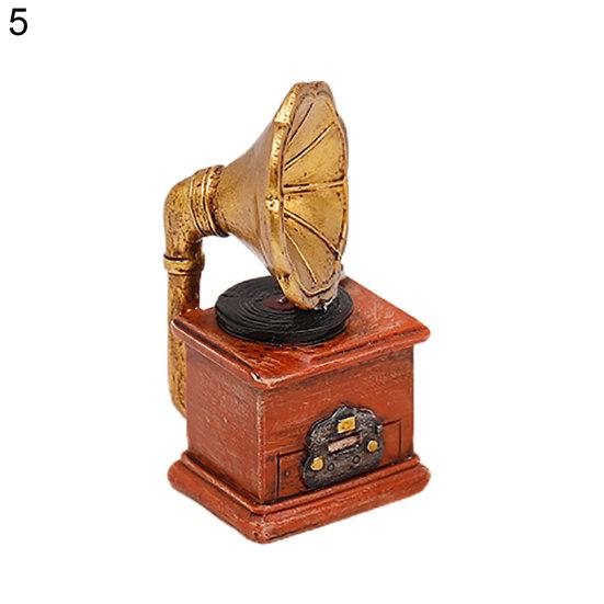 Retro Mini Figuren Display Form Harz Telefon Kamera Schreibmaschine Home Ornament