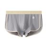 Men Boxer Underwear Mid-rise Tight Cut High Elasticity Shorts Briefs Patchwork Color Ribbed U-Convex Panties