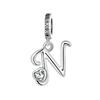 New 26 AZ Letter S925 Sterling Silver Small Letter Pendant Suitable for Original  Bracelet Necklace DIY Jewelry Pendant