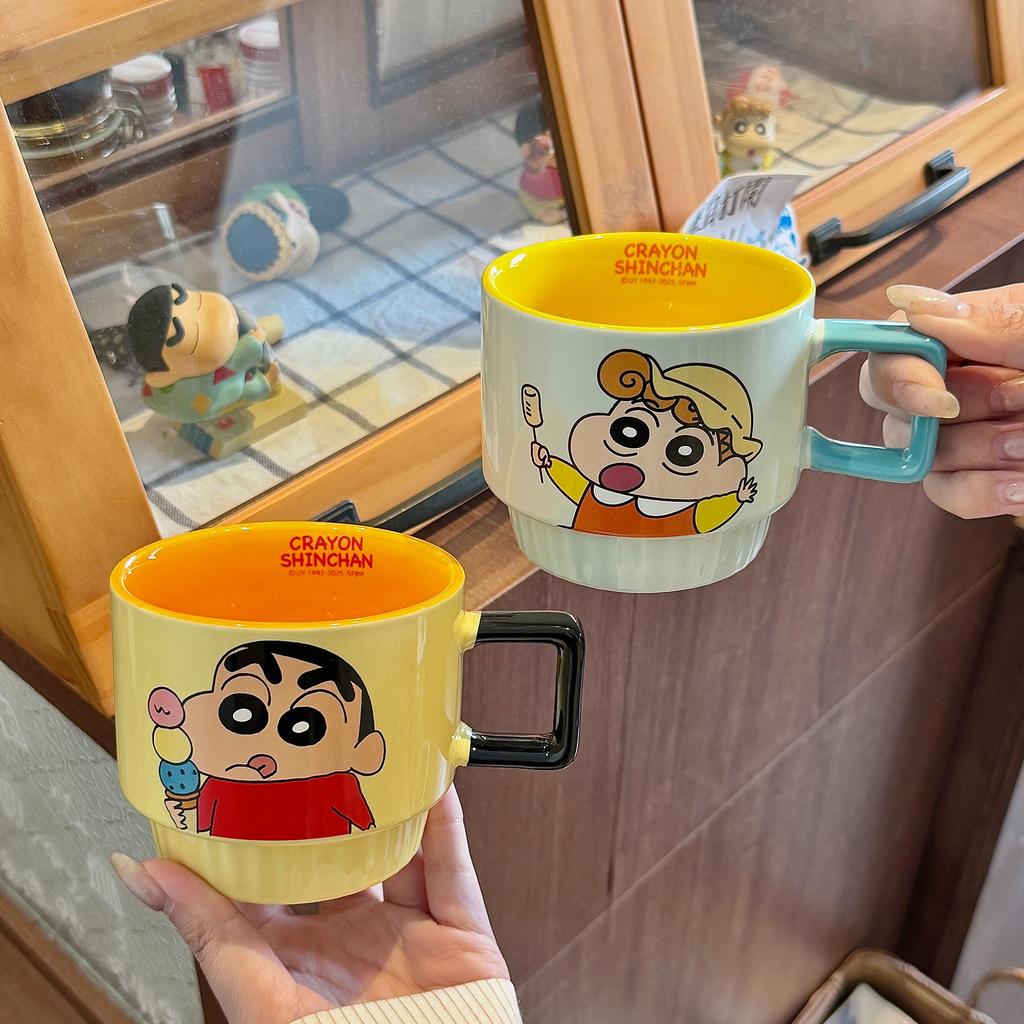 Mug High Value Stacked Cup Ceramic Family Four Water Cup Women'S Home Coffee Breakfast Cup