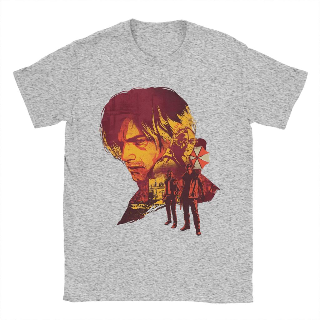 Vintage T Shirt Summer Handsome Unisex Leon Kennedy Gamer Fans Art Novelty T Shirts Pure Cotton Tee Shirt Unisex Y2K Fun Cheap Print