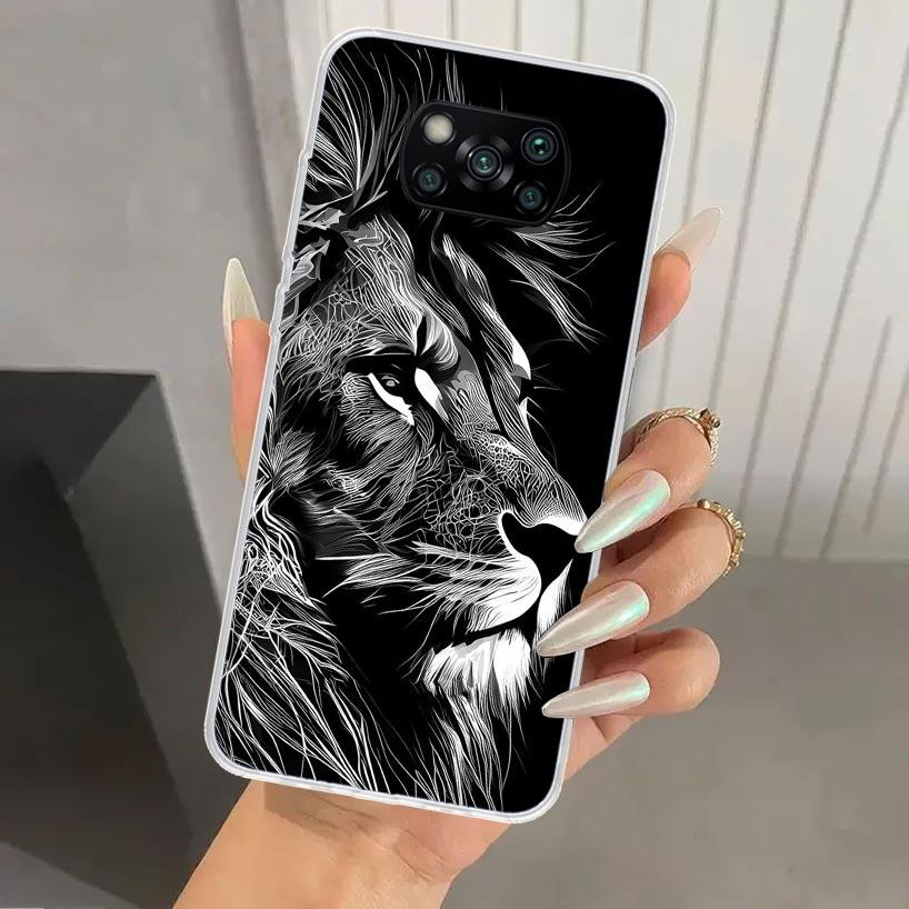 Lion Alpha Male Cub King Phone Case for Xiaomi Poco X5 X6 X7 Pro F7 Ultra M7 Redmi 15 15C 13 13C 12 12C 10 10A 10C 9 9A 9C 9T Sh