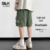 Baleno Men's 2026 Summer American Workwear Cargo Shorts