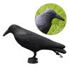 Crow Decoys Black Feathered Crow Standing Simulation Raven Statue Hunting Decoy Props Outdoors and Garden Decoration