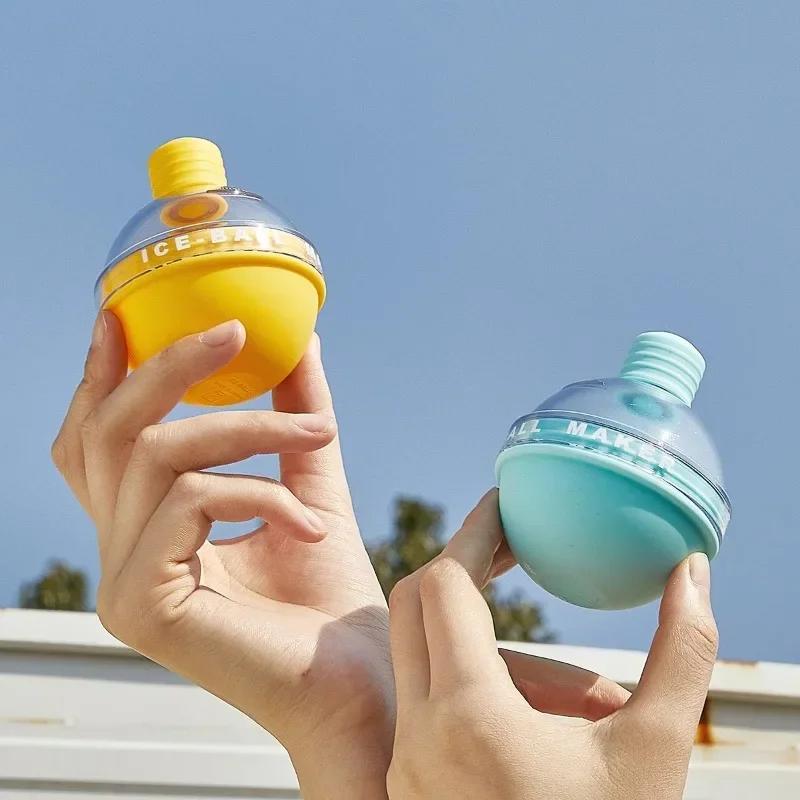 Light Bulb Type Ice Cube Mold Round Ice Hockey Premium Silicone Ice Sphere Molds Seamless 2.5in Balls Kitchen Kitchen Gadgets