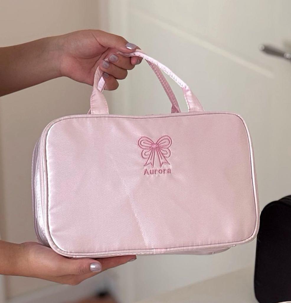 2025 Women's Portable Toiletry Bag - Large Capacity, Suitcase-Attachable, Partitioned for Travel