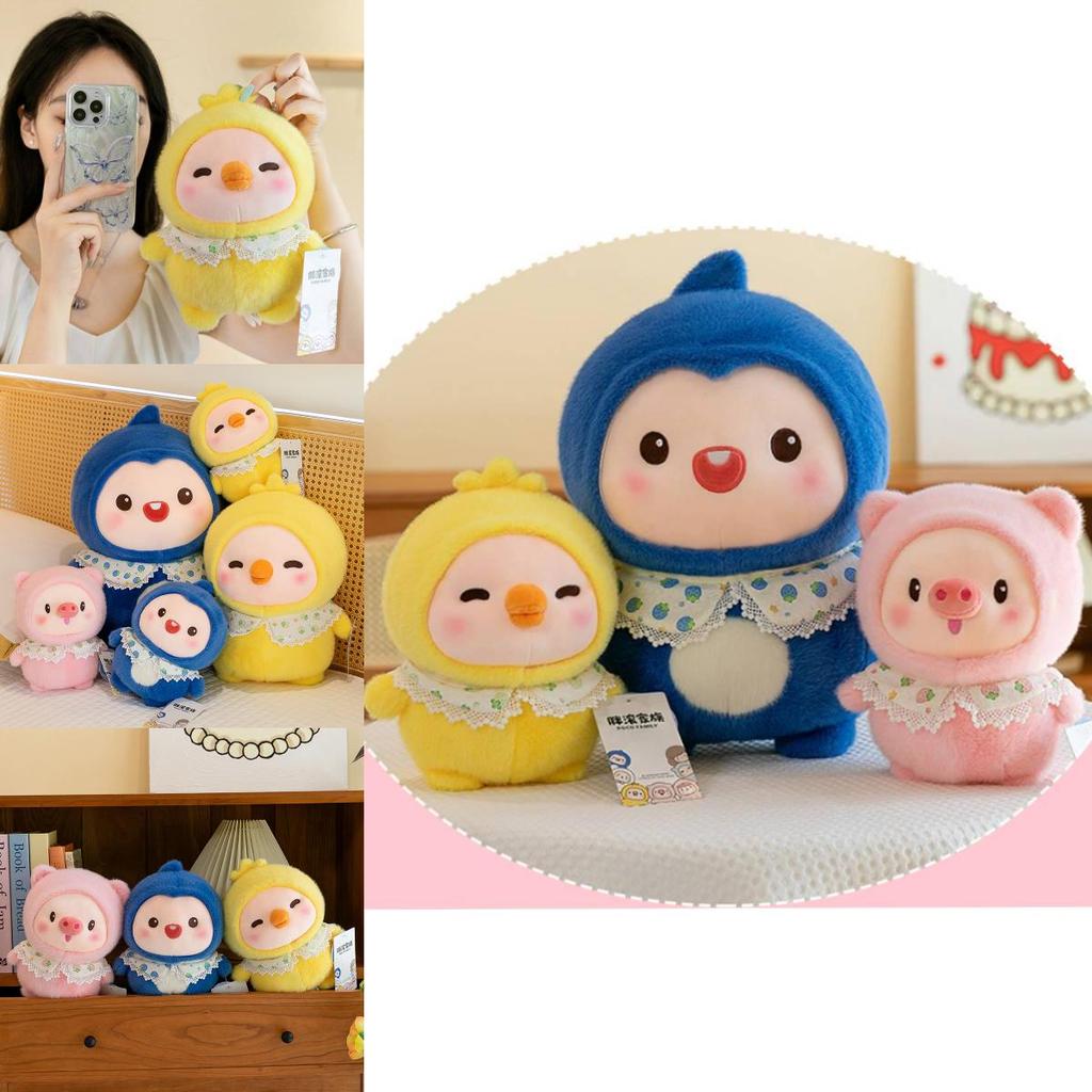 Adorable Fat Rolling Family Plush Penguin Monster Soft Toy For Claw Machine Lovers