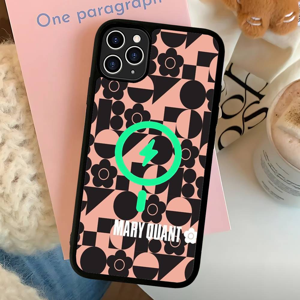 Fashion M-Mary Q-Quant For Magnetic Wireless Phone Case For IPhone 17 16 15 14 13 12 11 Pro Max Plus Mag Phone Cover