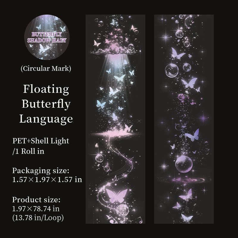 

1 Roll Dreamy Butterfly Seashell Iridescent Washi Tape For Scrapbooking DIY Decoration Collage Material Phone Case Notebook