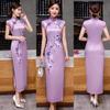 Elegant Retro Shanghai Cheongsam: High-End New Chinese Style Long Dress