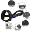 Weiche Nylon-Hundemaske, Anti-Biss, Anti-Bellen, Anti-Kauen, Verstellbarer Ring (XL, Schwarz)
