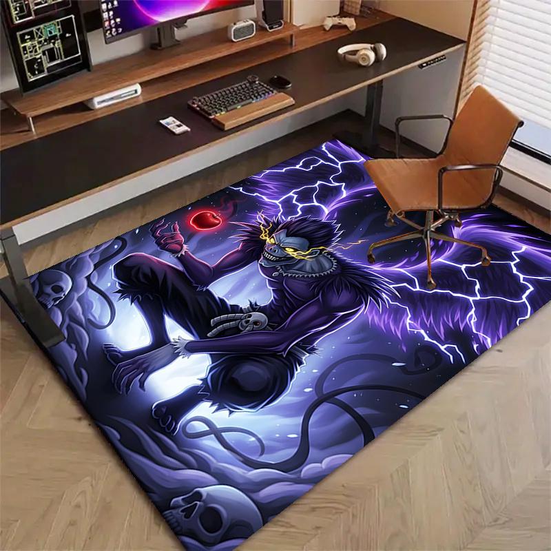 D-Death Note2Printed Area Rug Carpet for Bedroom Living Room Home Decor Rugs Mat Non Slip Mat Rug for Bedside