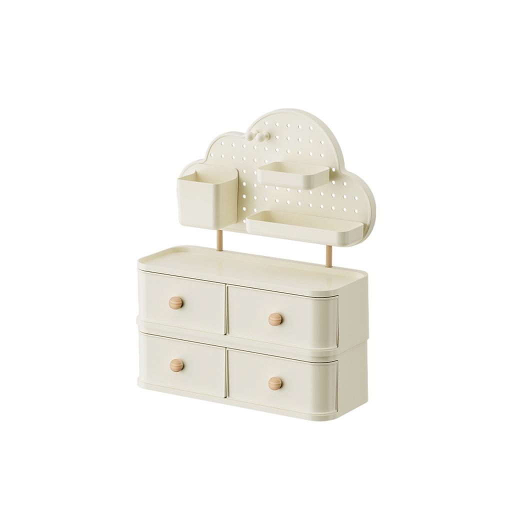 Desktop Drawer Storage Box Cloud Hole Board Stationery Organizer Rack Large Capacity Storage Box Desk Small Object Storage Rack