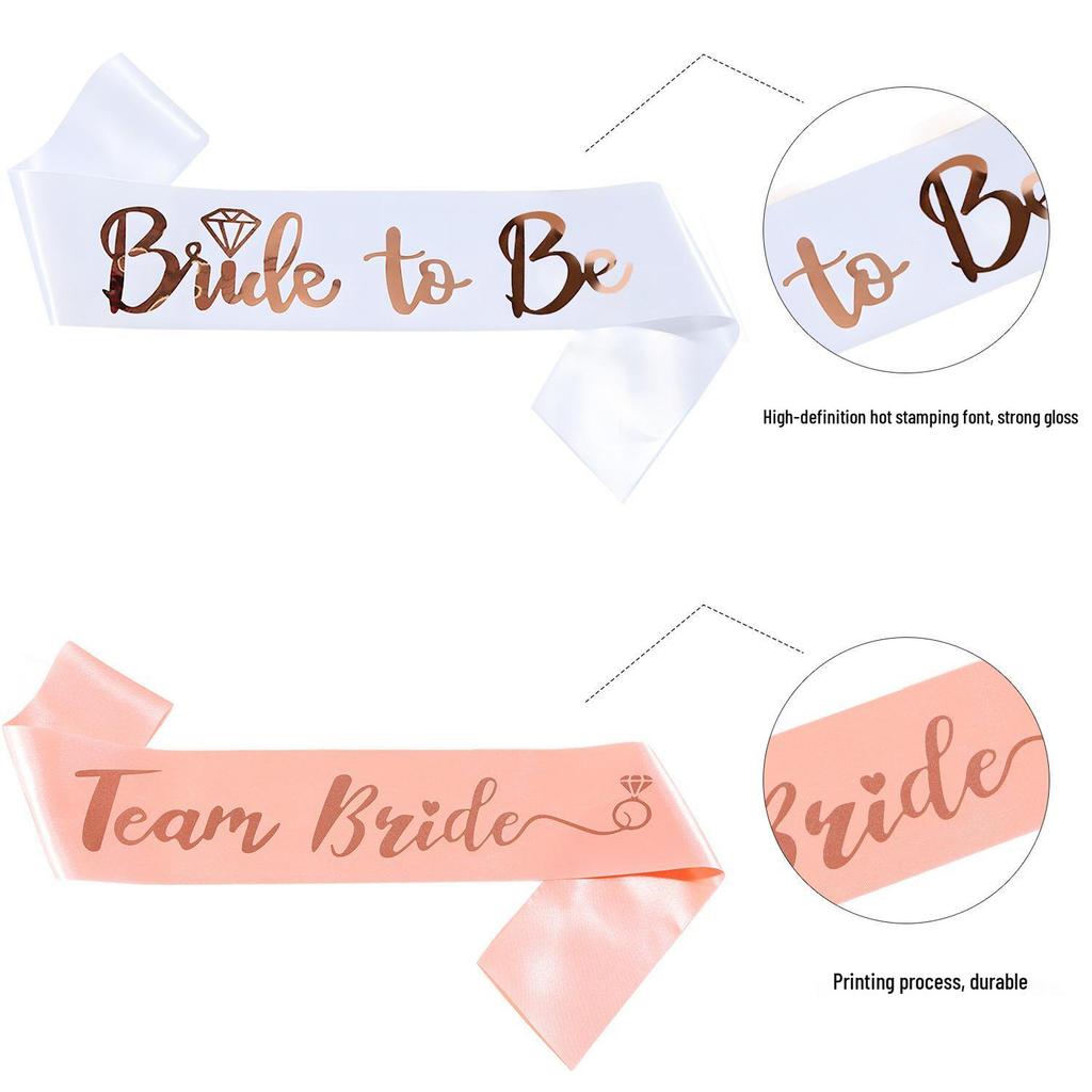 13-Piece Bachelorette Party Set: Metal Crown, Headband, Veil, Sash, Bride & Bridesmaid Gifts