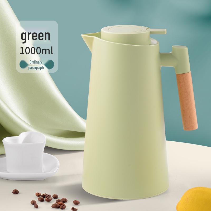 Press-Type Smart Insulated Kettle with Glass Liner - Large Capacity Thermos for Home Use