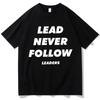Chief Keef Lead Never Follow Leaders Unisex Tops Graphic Fashionable Vintage ONeck Harajuku Streetwear Versatile Short Sleeve