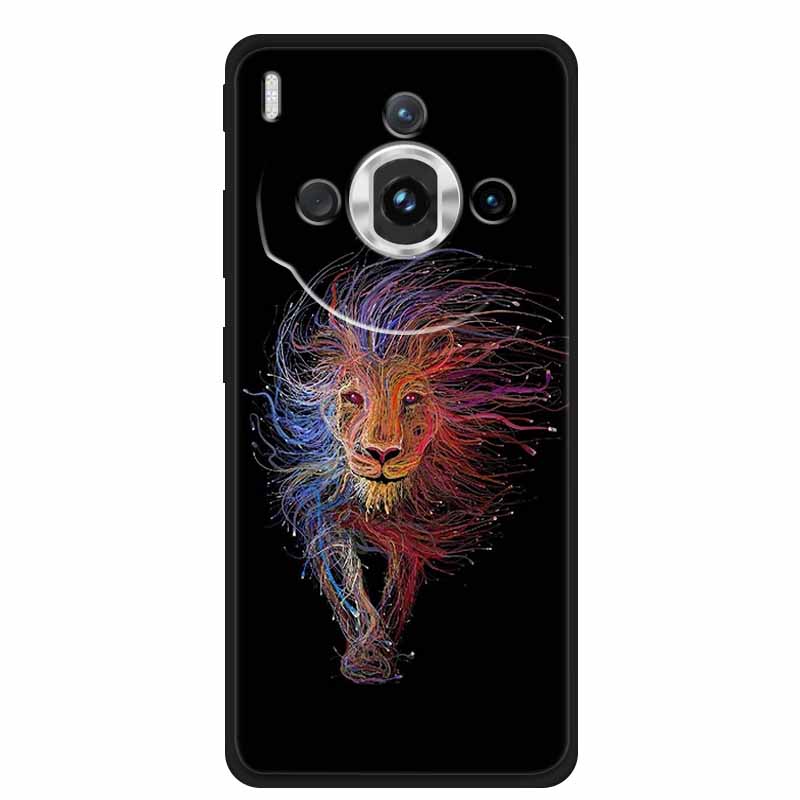 For ZTE nubia Z60S Pro 6.78" Case TPU Soft Black Silicone Painted Cute Cat Starry Cover for Nubia Z60S Pro Luxury Animals Funda